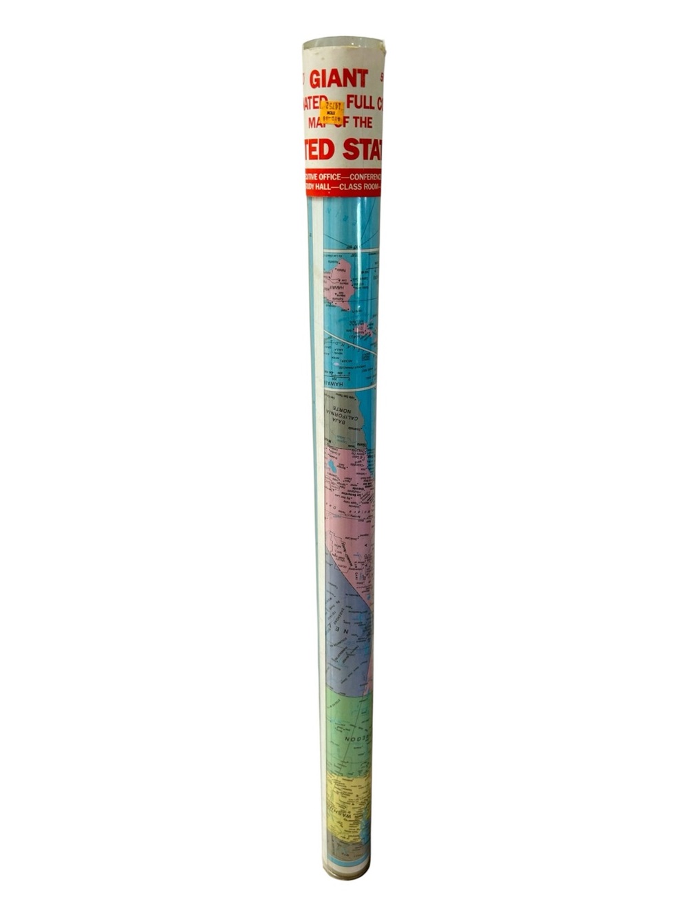VTG Hammond Giant Full-Color U.S. Map (50 x 33”) New Old Stock / Open at Top